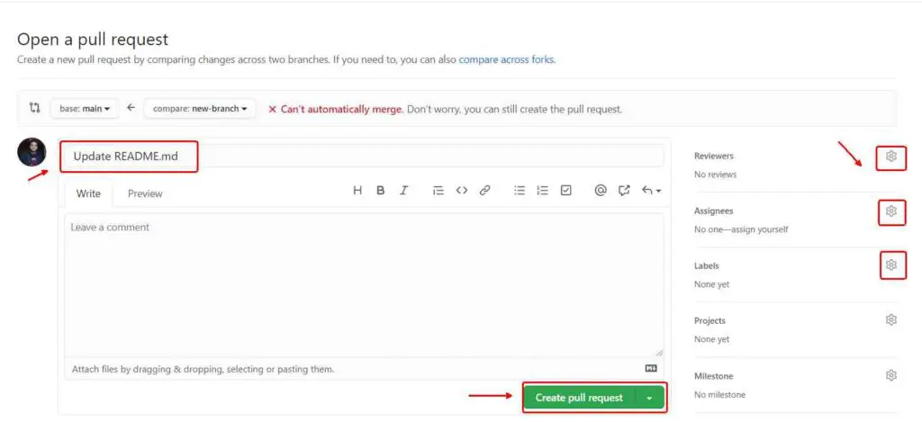 create pull request