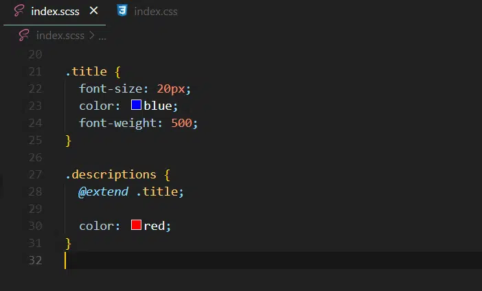 extend sass