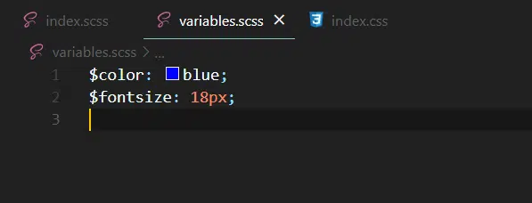 variables file