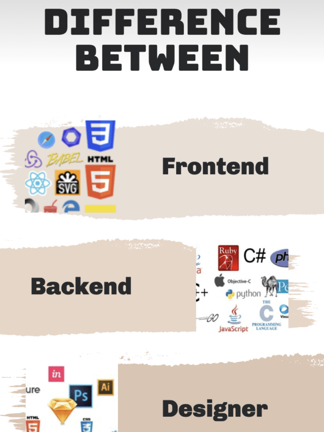 Difference between Frontend & Backend & Designer