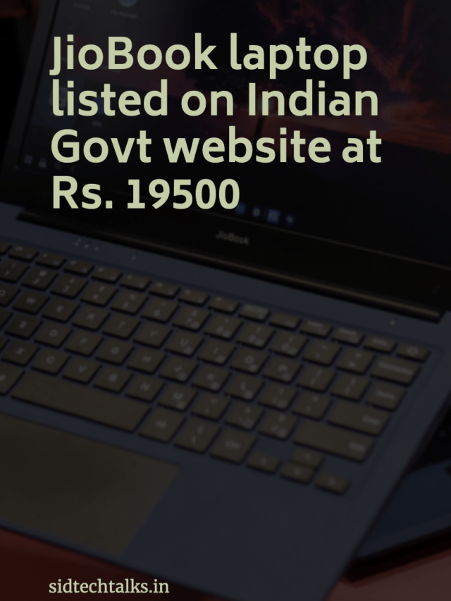 JioBook Laptop Listed on Indian Govt Website at Rs. 19500