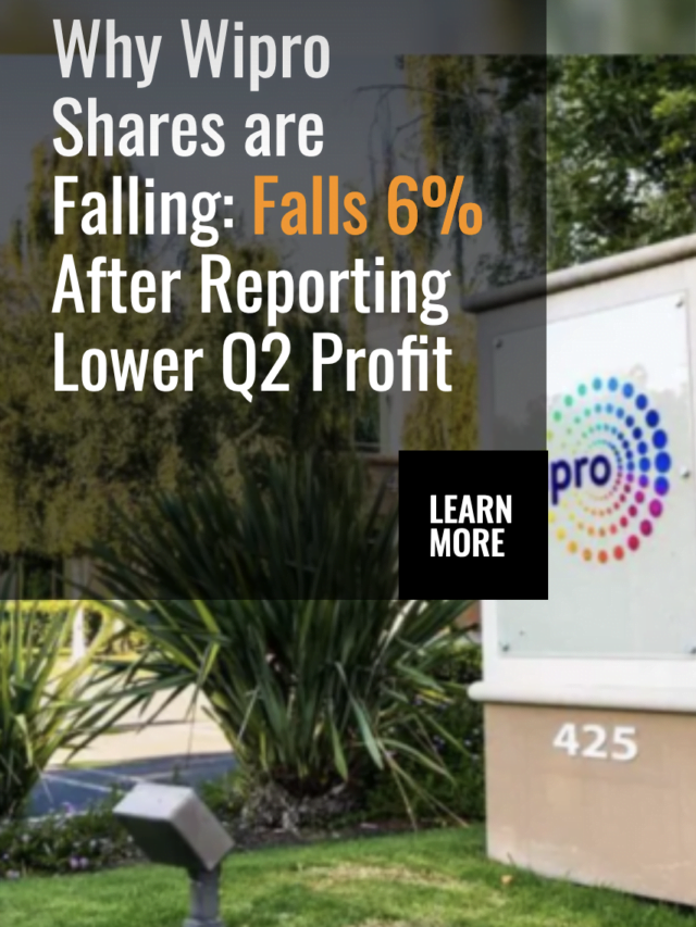 Why Wipro Shares are Falling: Falls 6% After Reporting Lower Q2 Profit