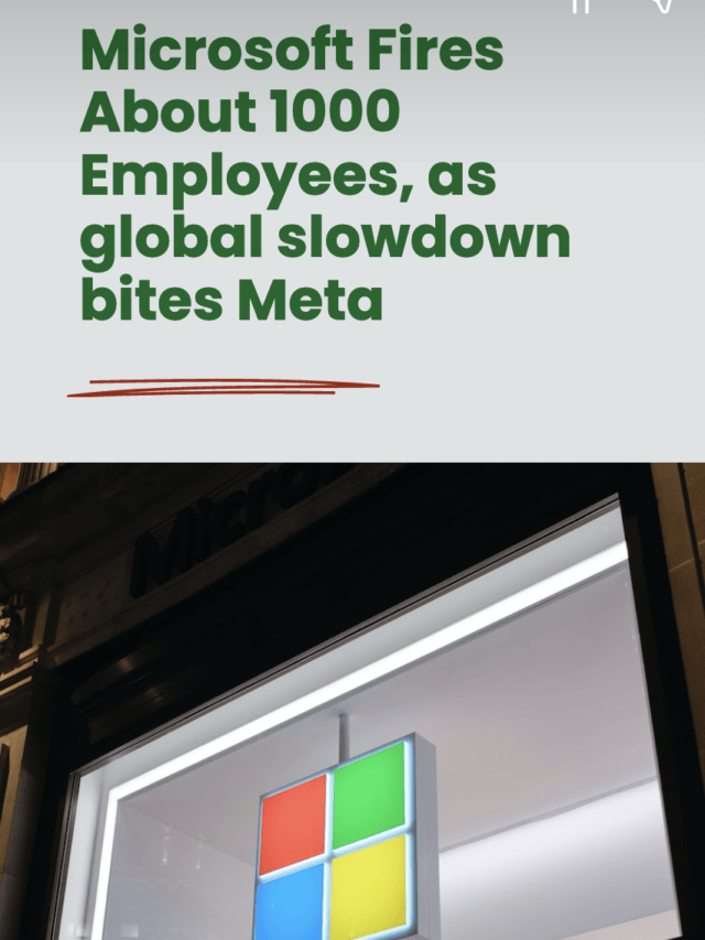 Microsoft Fires About 1000 Employees, as global slowdown bites Meta
