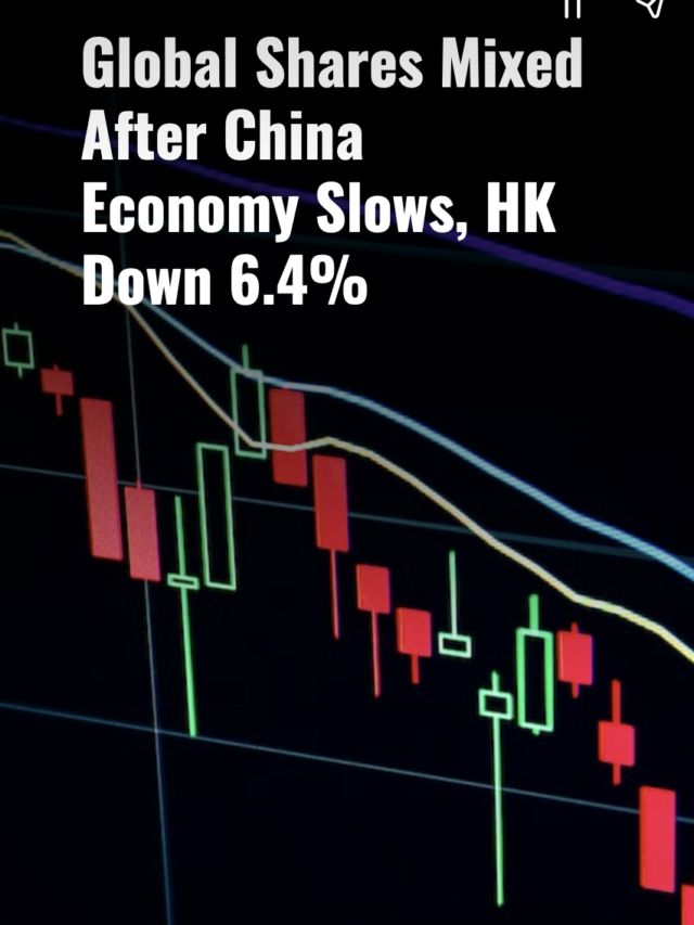 Global Shares Mixed After China Economy Slows, HK Down 6.4%